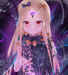  1girl abigail_williams_(fate) absurdres bangs blonde_hair blush bow breasts closed_mouth fate/grand_order fate_(series) forehead glowing glowing_eye hair_bow highres keyhole long_hair long_sleeves looking_at_viewer lshiki multiple_bows parted_bangs red_eyes sidelocks small_breasts smile tentacles third_eye 
