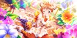  blush dress fairy love_live!_school_idol_festival_all_stars orange_hair red_eyes short_hair smile takami_chika wink 