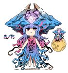  1girl barefoot emrakul_the_aeons_torn floating full_moon jitome kafun leg_hug long_hair magic:_the_gathering moon personification purple_hair sitting stats white_background 