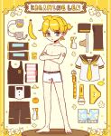  1boy animal_print arm_warmers banana bass_clef bear_print belt black_bow black_legwear black_shorts black_tank_top blonde_hair blue_eyes bow bowtie boxers character_name clothes_removed commentary crossed_arms flower food formal fruit full_body headphones headphones_removed headset jockstrap kagamine_len korean_commentary leg_warmers lemon male_focus male_underwear melling_rl microphone necktie neckwear_removed orange_(food) pants pants_removed shirt shirt_removed shoes shoes_removed short_ponytail short_shorts short_sleeves shorts shorts_removed shoulder_tattoo sideways_glance solo spiky_hair standing striped_boxers suit tank_top tattoo underwear vocaloid white_boxers white_footwear white_shirt yellow_background yellow_neckwear 