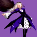  chirigami-san dress flower hands purple_eyes rozen_maiden smile suigintou violet_eyes white_hair wings 