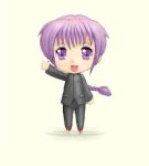  angelous_lazward braid chibi imageboard_colors lowres male nendoroid oekaki original purple_hair seto solo yagisaka_seto 