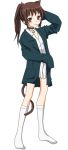  bottomless cat_ears collar crossdressing genderswap kyon kyonko ponytail school_uniform solo suzumiya_haruhi_no_yuuutsu tail 