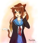  cat_ears genderswap kyon kyonko ponytail solo suzumiya_haruhi_no_yuuutsu tail 