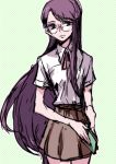  1girl glasses heartcatch_precure! long_hair precure purple_hair skirt solo tima tsukikage_yuri very_long_hair 