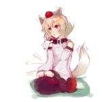  inubashiri_momiji nokishita seiza sitting tail touhou wolf_ears 