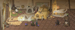  alarm_clock animal_print barrel bathtub bathtub_tray bedroom bird_print bird_stand book book_stack bottle brick_wall candle candlestand chaise_longue chinese_commentary clock commentary_request creature curtains emblem faucet fireplace flower food fur_rug grass hanxiaodan hat highres impasto indoors inkwell lantern letter lovebrush_chronicles map_(object) meat muntins mushroom no_humans official_art open_book orange_flower orange_rose paper photo_(object) pillow pitcher_plant plant potted_plant rose rubber_duck rug scenery scroll scrubber shelf shower_head soap_bottle sunlight tile_floor tiles towel treasure_chest unworn_hat unworn_headwear vase white_flower white_rose window window_shadow witch_hat yarn yarn_ball yellow_flower yellow_rose yellow_theme 