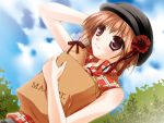  crystal_dolls food groceries hat minase_(artist) minase_lin short_hair 