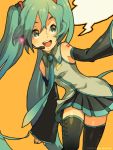  bad_id detached_sleeves hatsune_miku long_hair nessie open_mouth thighhighs twintails very_long_hair vocaloid 
