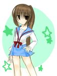  kyon kyonko ponytail school_uniform skirt solo suzumiya_haruhi_no_yuuutsu 