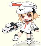  bunny_ears chibi gun imageboard_colors lowres mecha_musume oekaki rabbit_ears weapon 