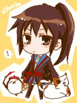  genderswap kyon kyonko lowres penguin shamisen shamisen_(suzumiya_haruhi) suzumiya_haruhi_no_yuuutsu 