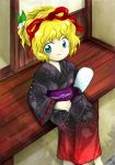  blonde_hair japanese_clothes kimono lowres mdnk medicine_melancholy oota_jun'ya_(style) parody style_parody touhou 