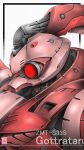  black_border border character_name denjyou23 gottrlatan gundam highres mecha mobile_suit no_humans red_eyes science_fiction solo victory_gundam white_background zanscare 