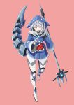  1girl automatic_giraffe bangs blue_eyes blue_hair gawr_gura hololive hololive_english hood hoodie looking_at_viewer mecha_musume multicolored_hair open_mouth polearm sharp_teeth silver_hair streaked_hair tail teeth trident virtual_youtuber weapon 