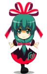  animated animated_gif front_ponytail gif green_hair kagi kagiyama_hina miracle_hinacle outstretched_arms red_dress running smile spread_arms touhou transparent_background 