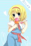  alice_margatroid blonde_hair blue_eyes food hairband ice_cream sakura_yuduna spoon touhou 