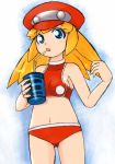  bikini blonde_hair blue_eyes rockman rockman_dash roll_caskett swimsuit 