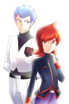  apollo_(pokemon) blue_eyes blue_hair nintendo pokemon red_eyes redhead silver_(pokemon) team_rocket 