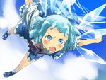  blue_hair cirno flying mas touhou wings 