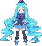  blue_hair bored cure_marine dark_persona female heartcatch_precure! kurumi_erika long_hair magical_girl precure solo 