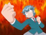  angry fist flames keroro_gunsou nishizawa_momoka 