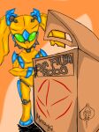  1girl box cyborg highres littlerobot maid mecha no_humans original robot solo 
