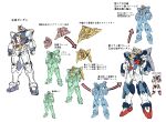  arms_at_sides character_sheet commentary_request green_eyes gundam highres ishiyumi mecha mobile_suit no_humans original v-fin yellow_eyes 