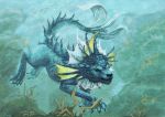  nature no_humans pokemon pokemon_(creature) realistic ruth-tay solo swimming underwater vaporeon 