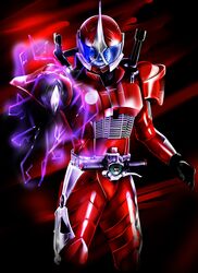  electricity glowing highres kamen_rider kamen_rider_accel kamen_rider_w nof 