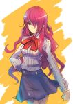  kara_(color) kirijou_mitsuru persona persona_3 red_eyes red_hair school_uniform skirt 