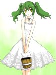 alternate_costume bucket choker dress flat_chest green_eyes green_hair han_(jackpot) kisume smile sundress touhou twintails 