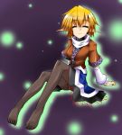  arm_warmers black_panties blonde_hair closed_eyes feet hemogurobin_a1c mizuhashi_parsee panties panties_under_pantyhose pantyhose pantyshot pointy_ears short_hair smile touhou underwear 