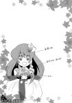  detached_sleeves hair_ornament highres kochiya_sanae kogawa monochrome touhou translated translation_request yasaka_kanako 