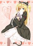  blonde_hair boku_wa_tomodachi_ga_sukunai bunny cat_ears cat_tail dress hasegawa_kobato heart heterochromia lolita_headband panda_(shiro_x_kuro) rabbit tail twintails two_side_up 