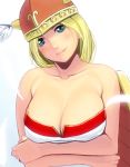  blue_eyes breasts cleavage feathers large_breasts masao namco smile solo valkyrie_(vnd) valkyrie_no_densetsu 
