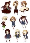  akiyama_mio animal_ears black_eyes black_hair blonde_hair blue_eyes blue_legwear brown_eyes brown_hair cat_ears chibi don&#039;t_say_&quot;lazy&quot; don&#039;t_say_lazy green_legwear hirasawa_yui k-on! kotobuki_tsumugi long_hair mitsuki_meiya nakano_azusa pantyhose school_uniform short_hair sticker tainaka_ritsu vertical-striped_legwear vertical_stripes 