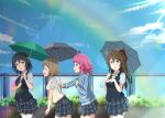  4girls absurdres highres huge_filesize lhm love_live! love_live!_nijigasaki_high_school_idol_club mifune_shioriko multiple_girls nakasu_kasumi nijigasaki_academy_uniform ousaka_shizuku tennouji_rina umbrella 