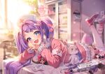  1girl absurdres blue_archive blue_eyes hanae_(blue_archive) highres huge_filesize pongu purple_hair tagme twintails 