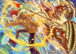  2boys akagi_toma armor cain_(fire_emblem) cain_(fire_emblem:_shadow_dragon) chain cityscape fire fire_emblem fire_emblem_cipher ground_vehicle helmet holding holding_lance holding_polearm holding_weapon horned_helmet lance motor_vehicle motorcycle multiple_boys outdoors polearm redhead suzuki_rika tokyo_mirage_sessions_fe weapon yellow_eyes 