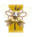 brown_eyes closed_mouth commentary_request creature full_body gen_7_pokemon hand_up looking_at_viewer no_humans number partial_commentary pkmn_strn pokedex_number pokemon pokemon_(creature) ribombee smile solo 
