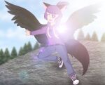  alex_the_neko angry gray_eyes merry_neko merry_neko_(artist) purple_hair tail wings 