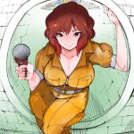  april_o&#039;neil highres holding holding_microphone jumpsuit microphone reporter sewer teenage_mutant_ninja_turtles teriyaki 