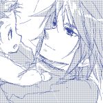  child father_and_son kratos_aurion lloyd_irving monochrome oekaki short_hair sketch tales_of_symphonia 