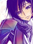  bored chin_rest close-up code_geass glare gloves lelouch_lamperouge male rahit short_hair sketch smirk solo stare zero_(code_geass) 