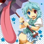  elroadmaster heterochromia karakasa_obake loli tatara_kogasa tongue touhou umbrella 