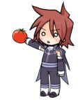  brown_hair chibi gif kratos_aurion male parody short_hair simple_background solo tales_of_symphonia tomato vocaloid 