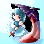  heterochromia highres karakasa_obake tatara_kogasa tongue touhou umbrella yume_shokunin 