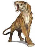  g.river no_humans realistic sabertooth_cat tiger wizardry 