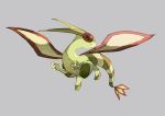  antennae claws closed_mouth flygon full_body gen_3_pokemon grey_background highres looking_at_viewer no_humans pn_(ltpn_257) pokemon pokemon_(creature) simple_background solo 